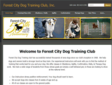Tablet Screenshot of forestcitydog.com